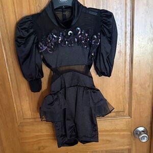 Elegant Black Kids Dance Costume
